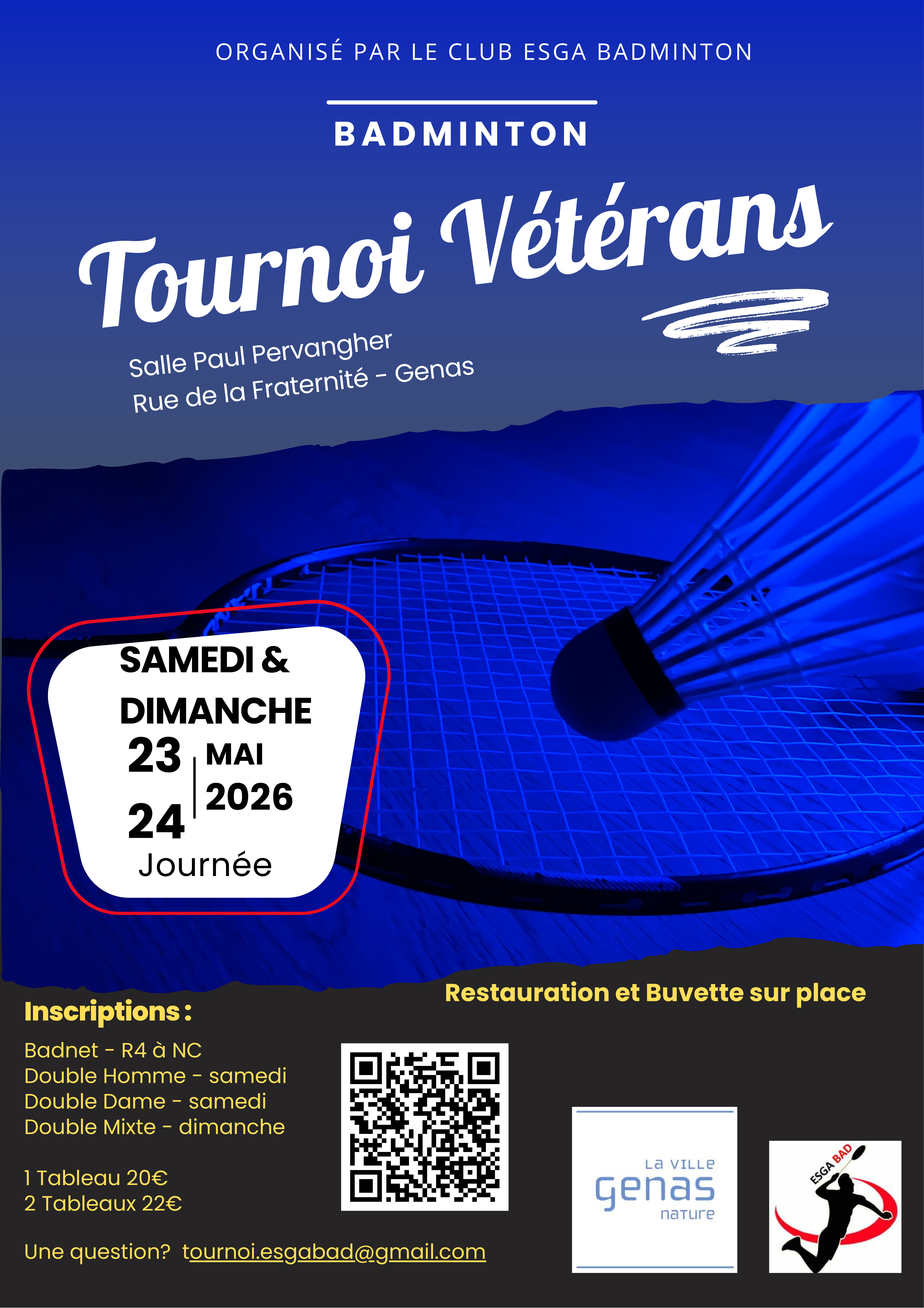 6ème tournoi de doubles Vétérans de GENAS